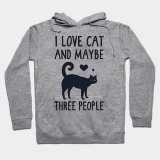 I Like Cats And Maybe 3 People Hoodie